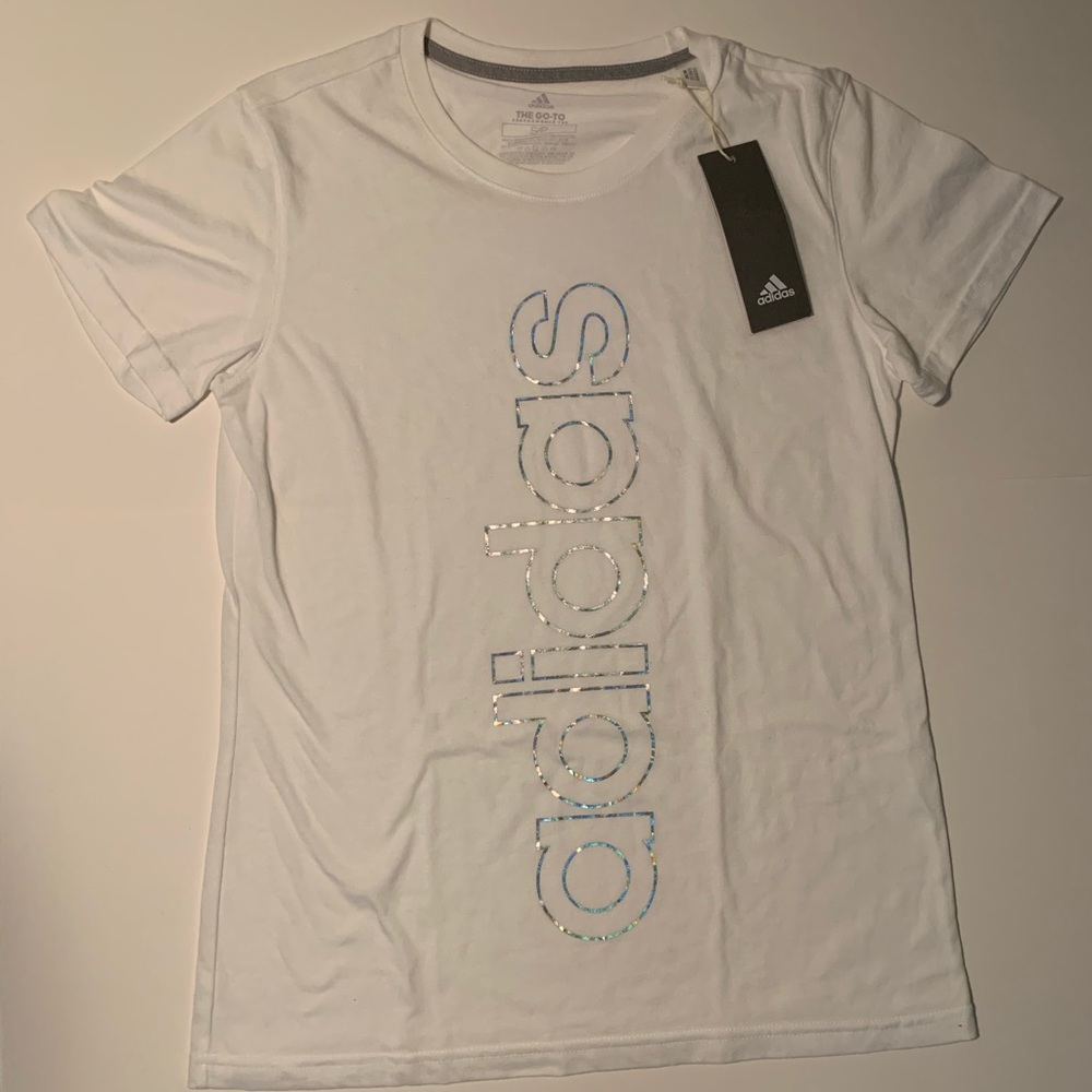 Adidas T-shirts Black and White Size Small - Picture 9 of 11